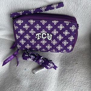 Vera Bradley TCU Wristlet
